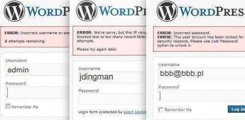 Limit the login in wordpress