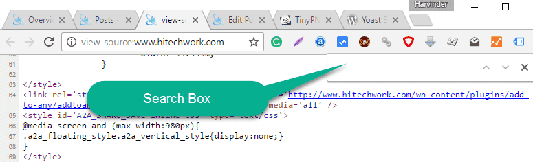 search box for souce code
