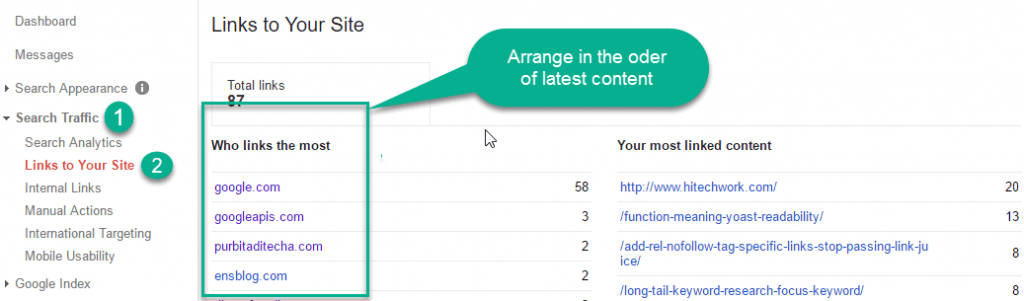 Domain list in the wevmsater