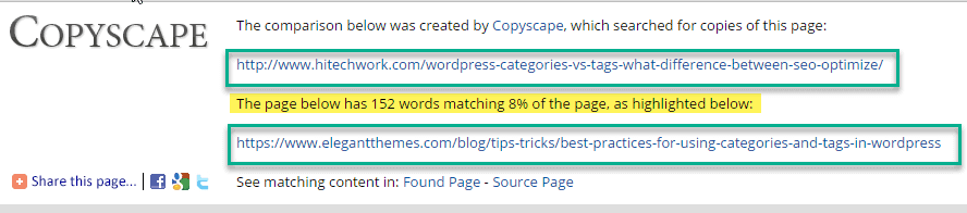 how many percentage page are similar