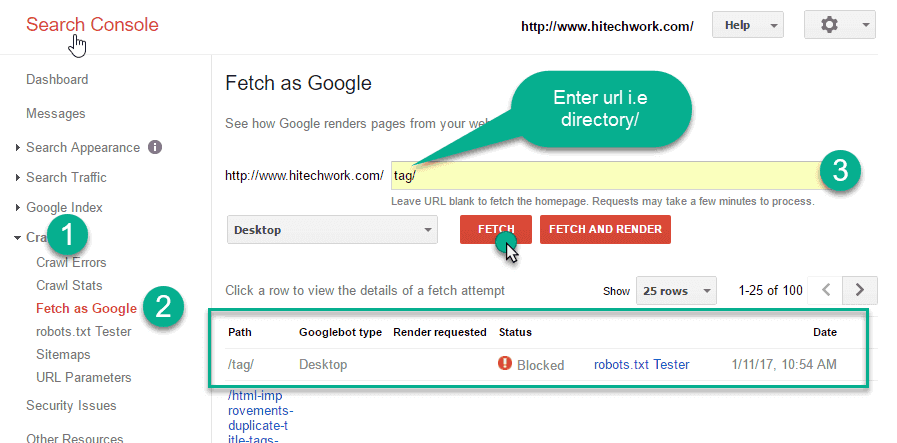 Fetch as google Boot option in webmaster tool