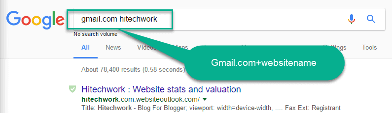 Search command in google search box