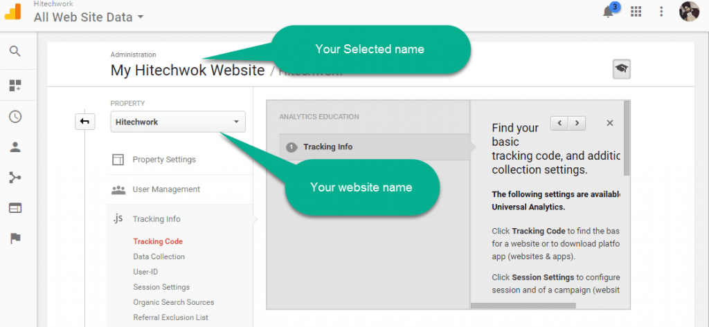 Analytic Tracking Detail