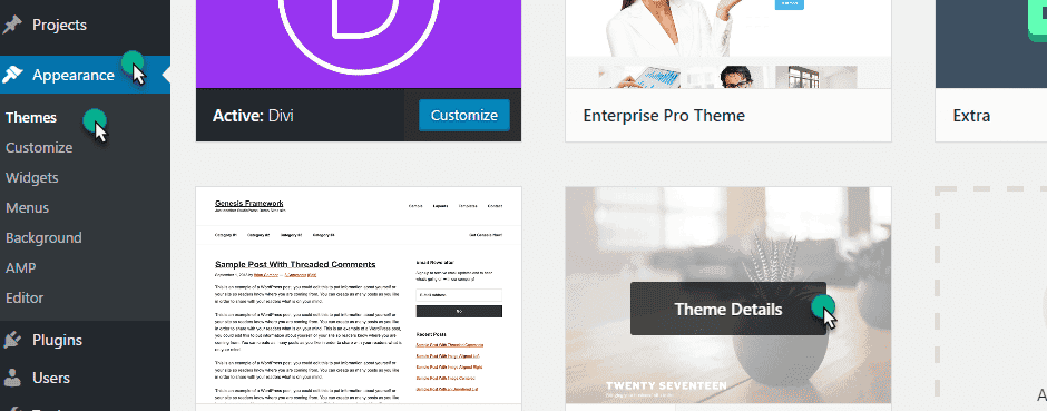 Themes in wordpress