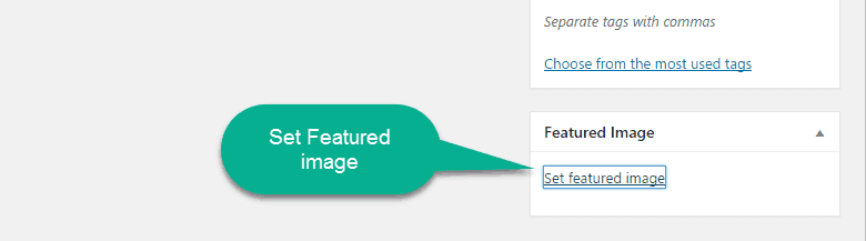 featured images option inwordpress