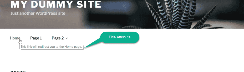 use of title attribute in wordpress