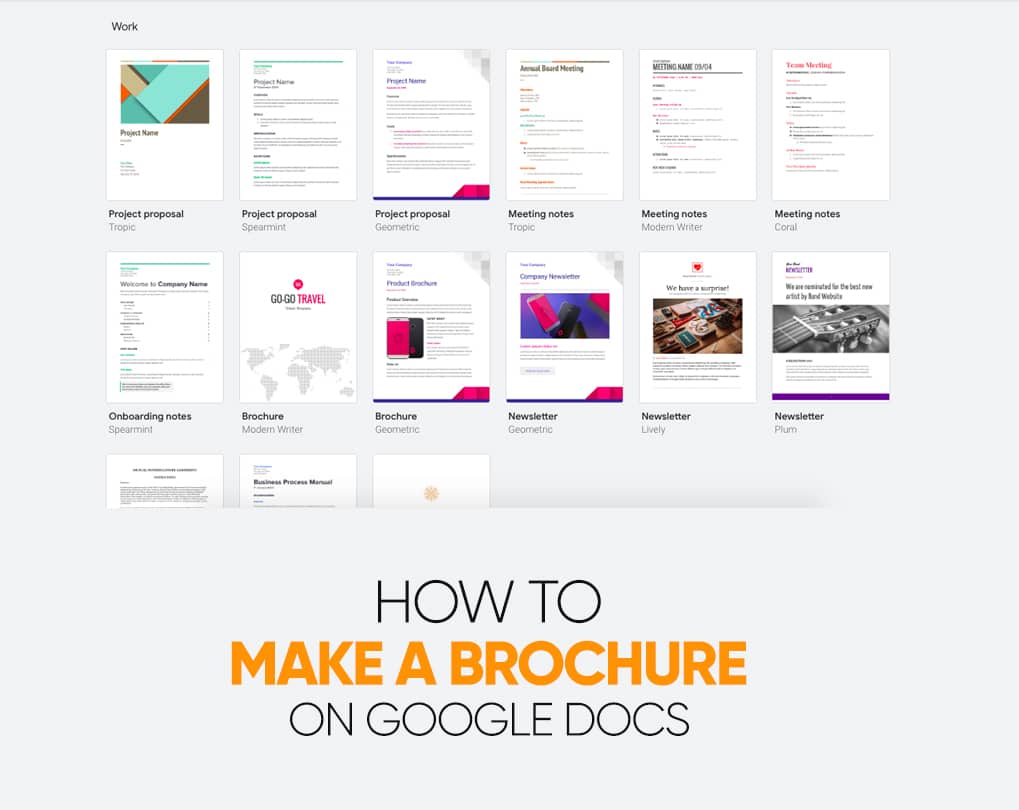 How To Make A Trifold Brochure On Google Docs