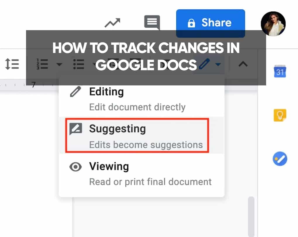 How to Track Changes in Google Docs