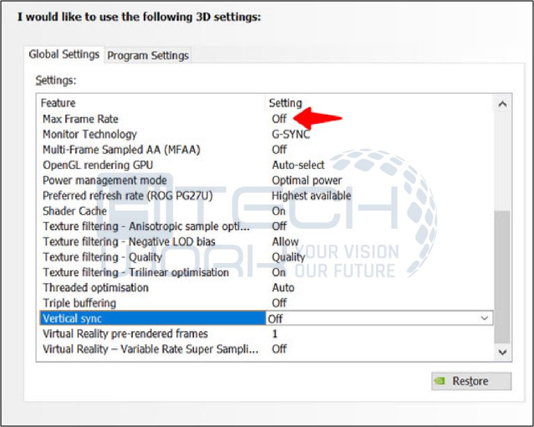 disable v-sync