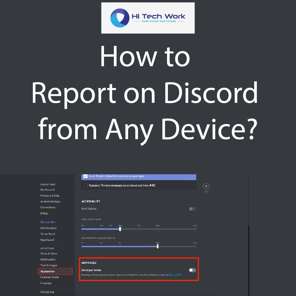 how to report people on discord