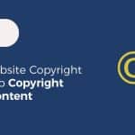 Copyright Website Footer