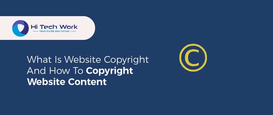 Copyright Website Footer