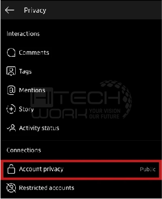 accont privacy