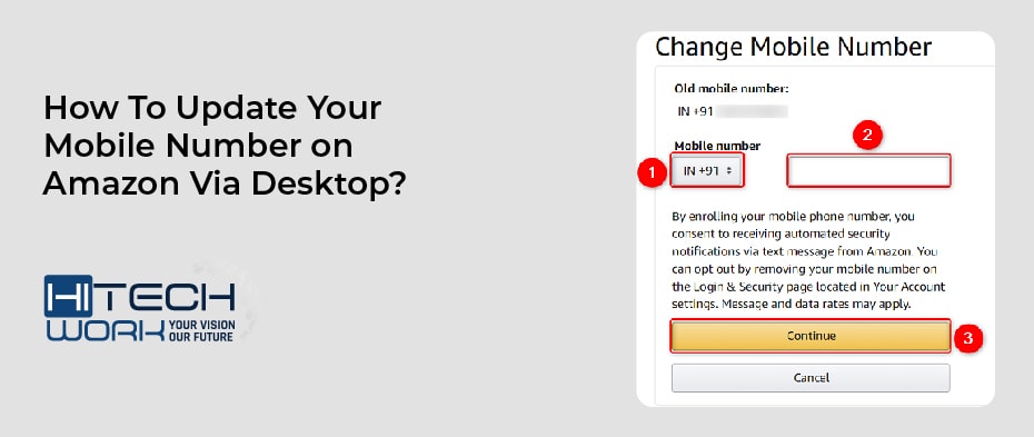 Mobile Number on Amazon Via Desktop