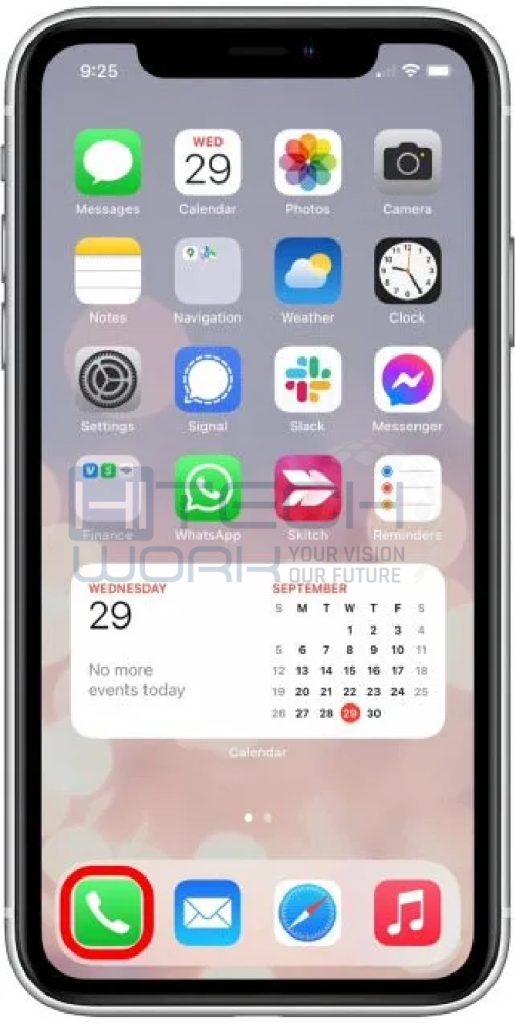 Step 1 - Open the Phone app of iPhone