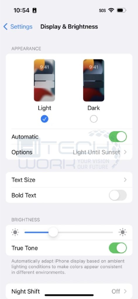 Step 2: Choose Display & Brightness 