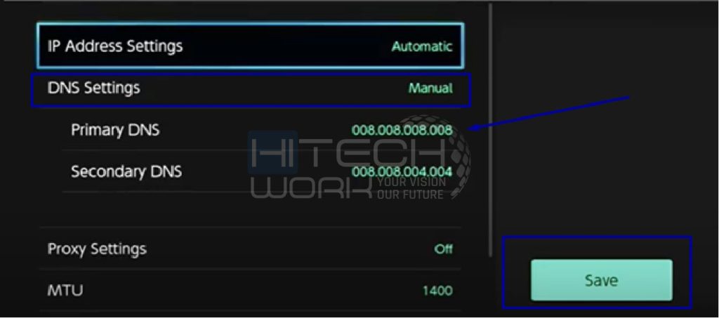 DNS setting