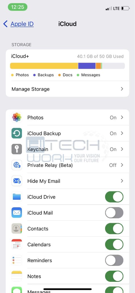 Tap Manage storage