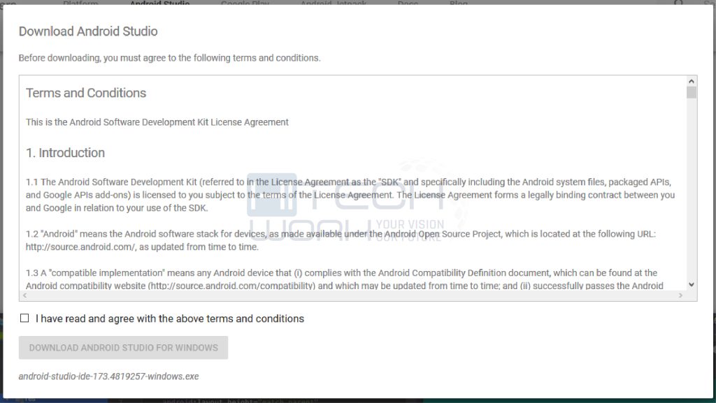 Click Download Android Studio