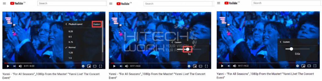 Speed up and Slow down YouTube Videos