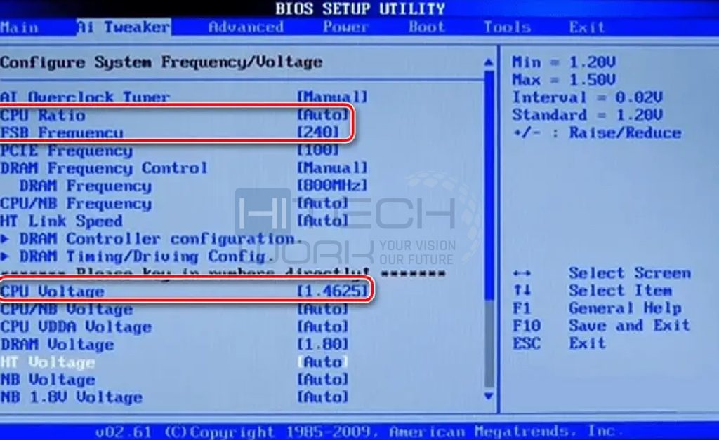 Overclock CPU via BIOS