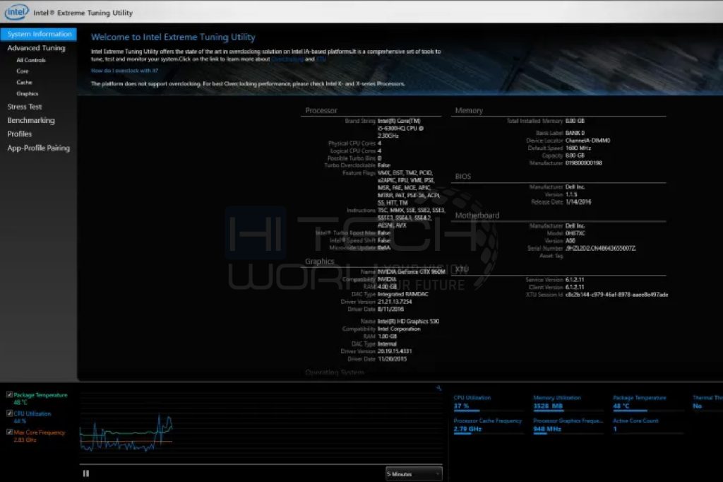 Overclock Intel CPU Using Intel Extreme Tuning Utility