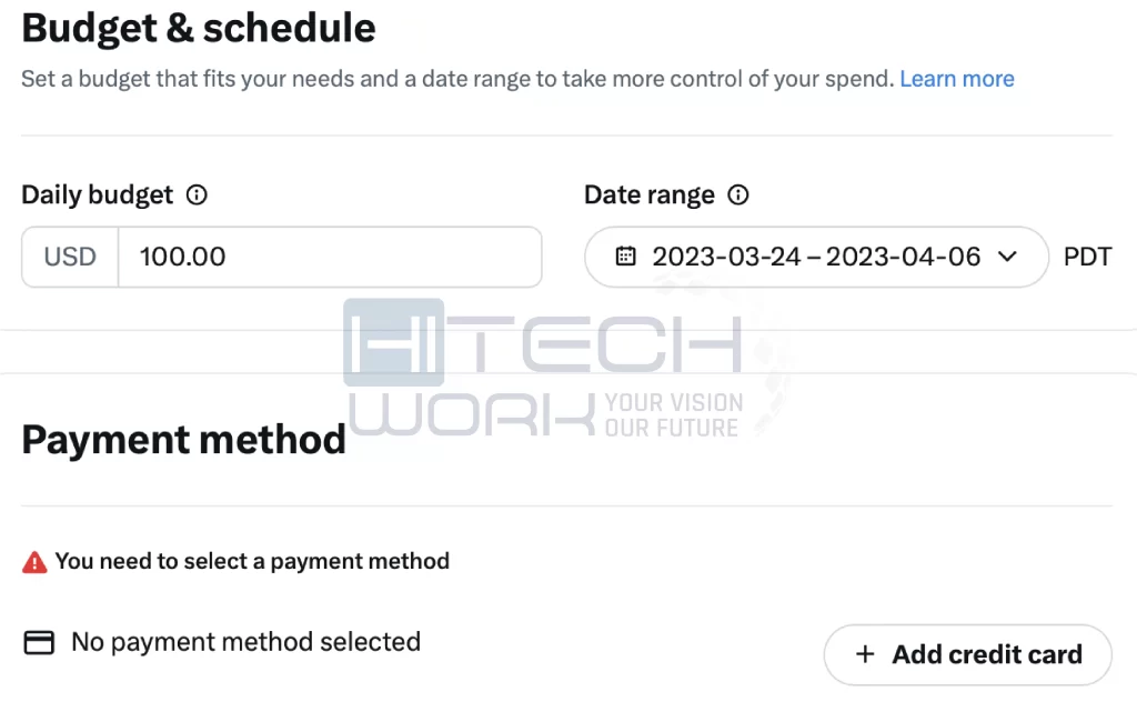 Set Budget & Schedule