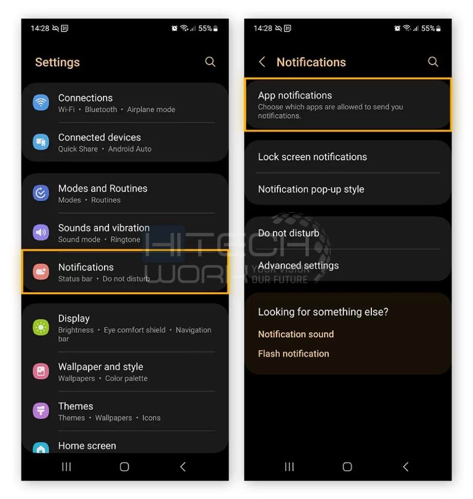 App Notifications samsung