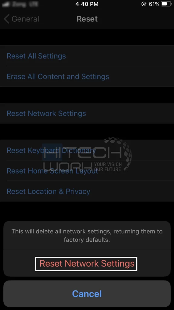 reset network settings