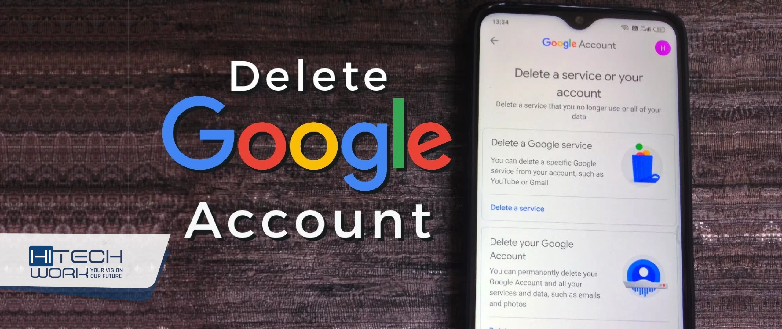 how to Delete Google account