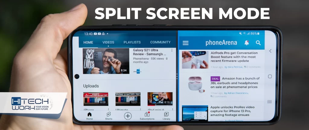 how to use split screen on Android