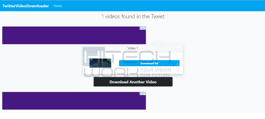 twitter video downloader step