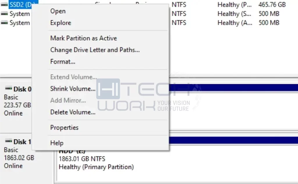 Format the SSD Drive